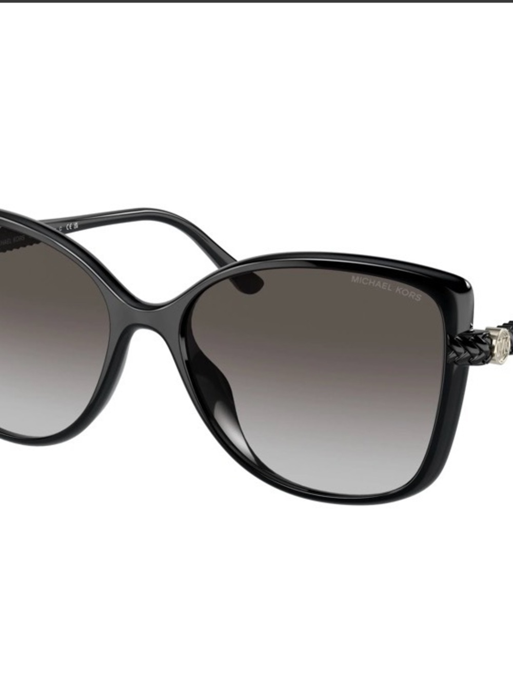 Michael Kors Black Frame Gray Gradient Cat Eye Sunglasses